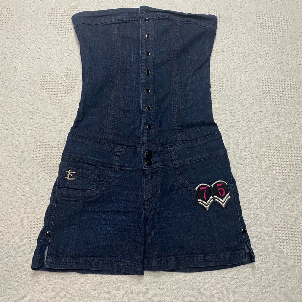 Y2K Emporium Strapless Denim Romper (6?)